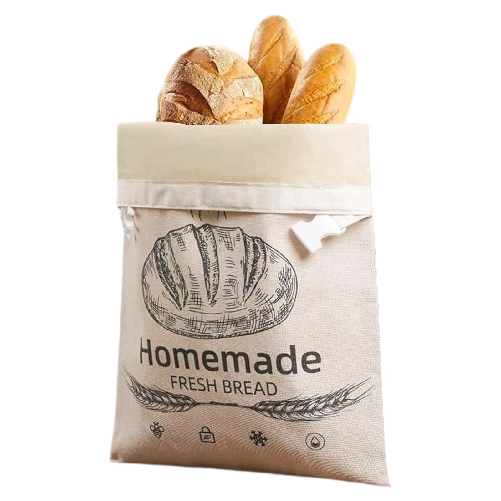 Food Storage Reusable Bags - Bolsa de lino para pan, bolsas