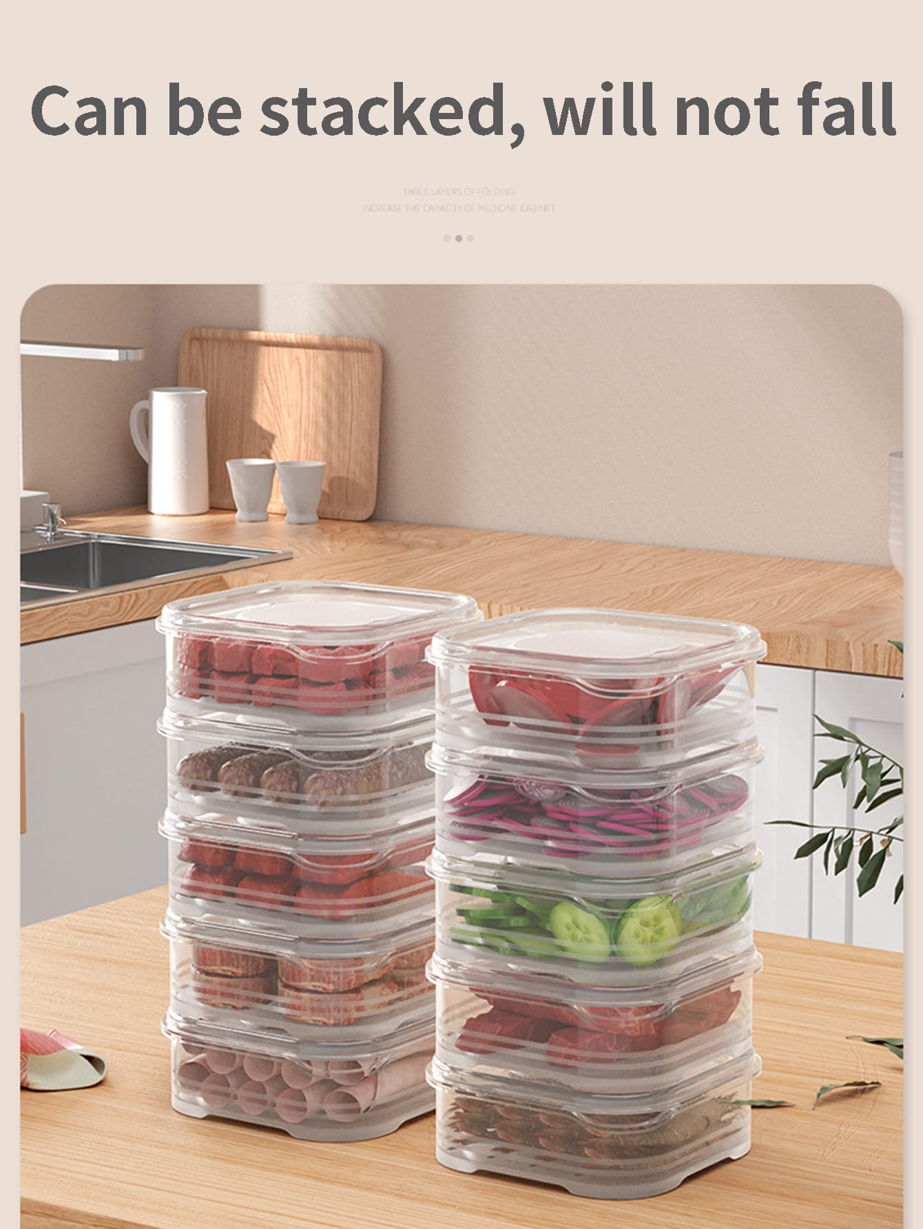 Food Storage Frozen - Caja de almacenamiento para refrigerador, caja