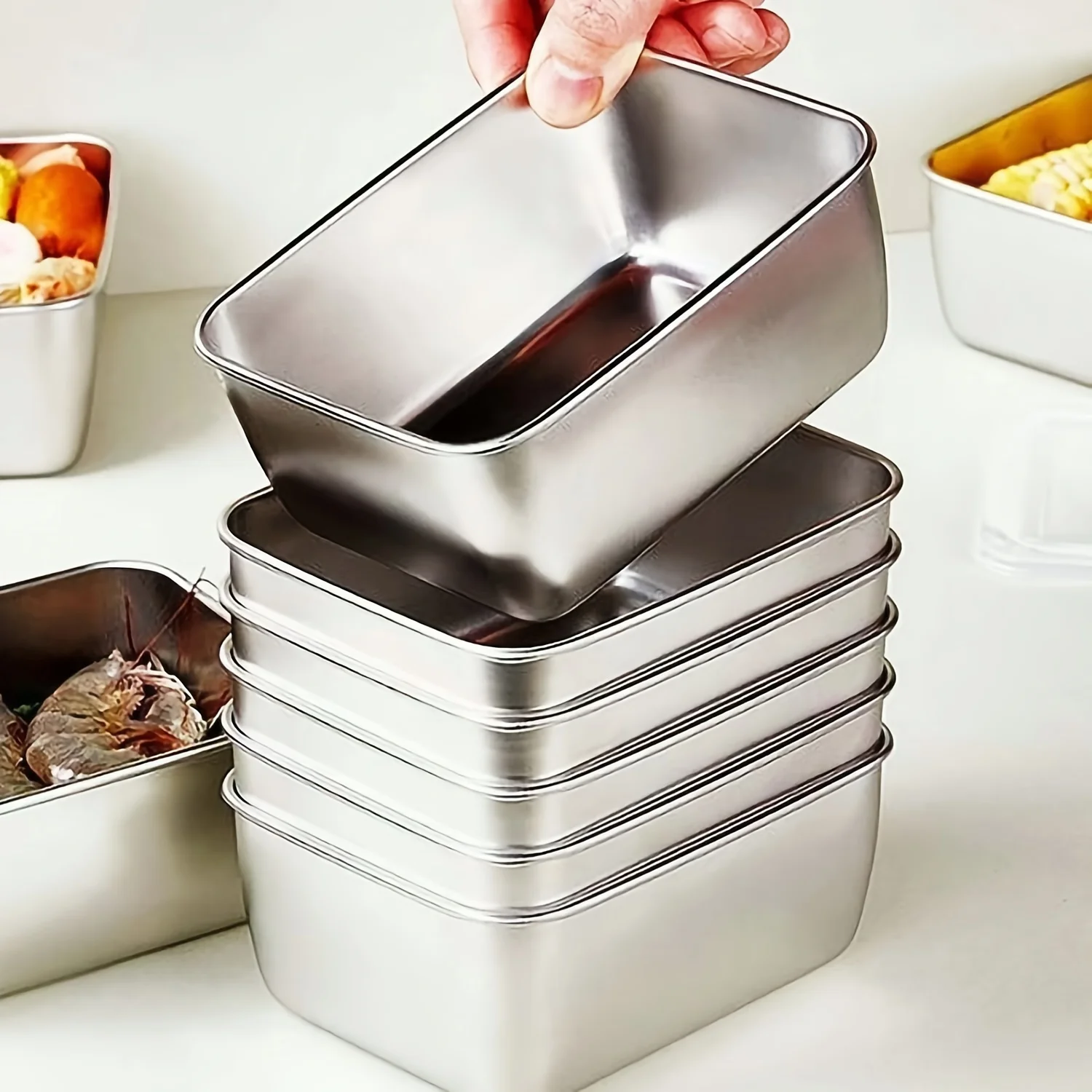 Food Storage Camping - Juego de recipientes de acero inoxidable