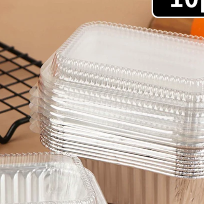 Food Storage Aluminum Containers - Sartenes rectangulares desechables de papel de