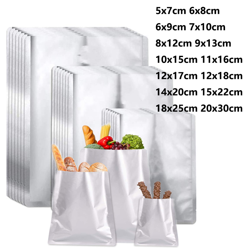 Food Storage Mylar Bags - 5-50 Uds sellador al vacío plateado