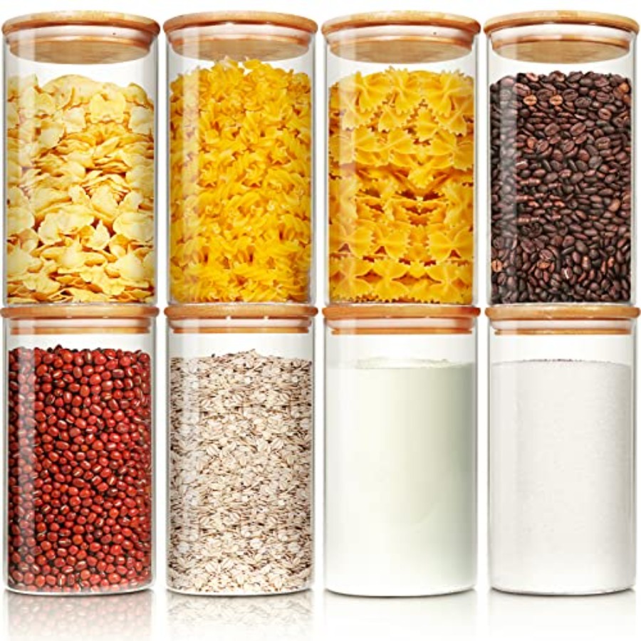 Food Storage Glass Set - Frascos de vidrio con tapas de