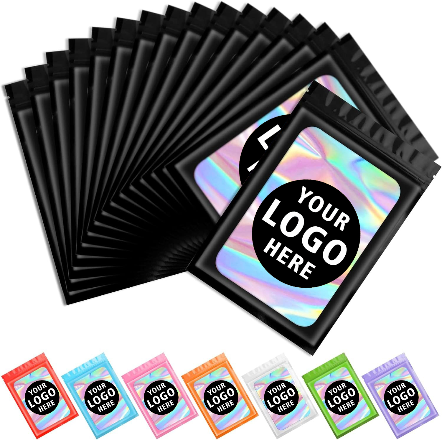 Food Storage Mylar Bags - 100 bolsas de Mylar con logotipo