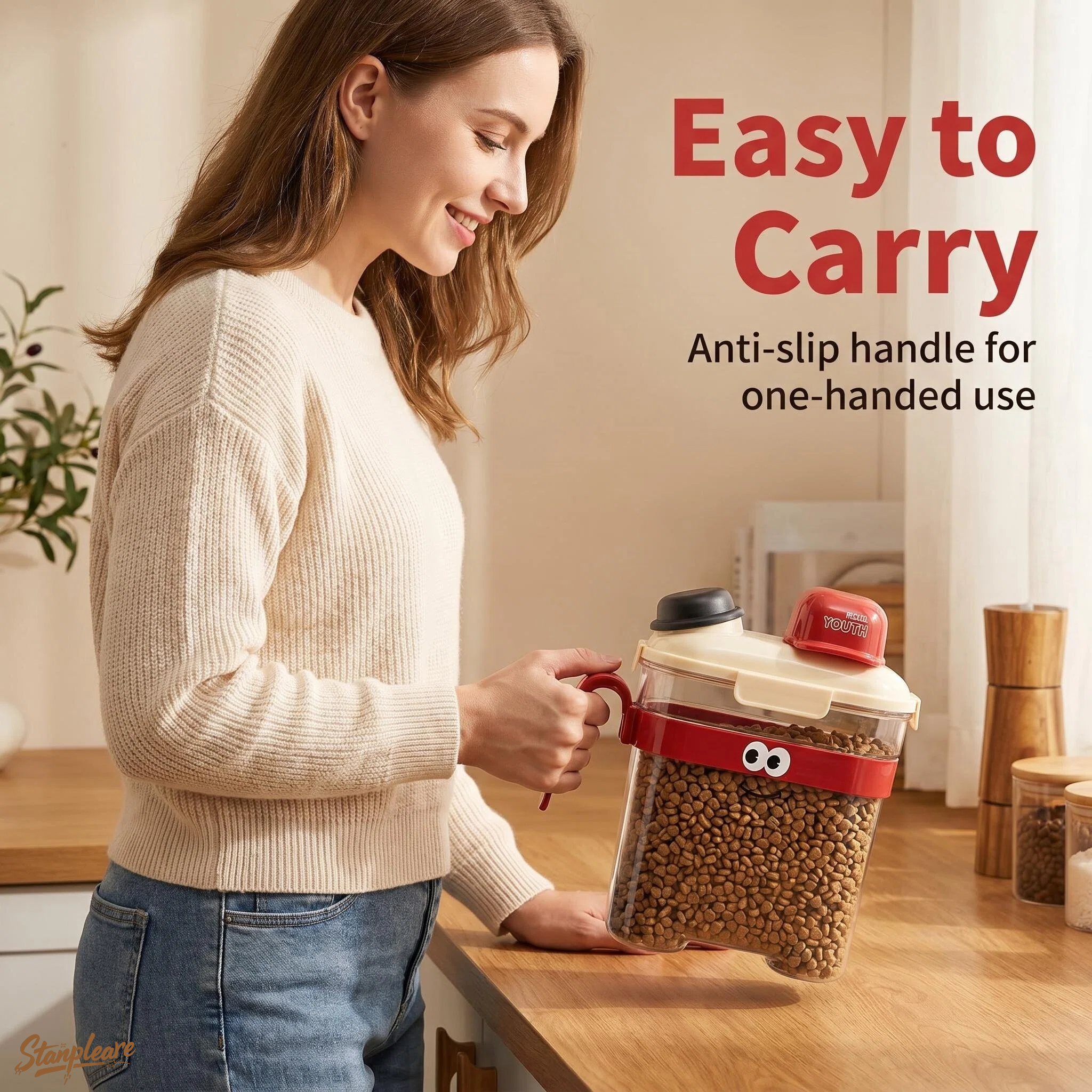 Food Storage Dog - Contenedor Transparente Hermético para Almacenamiento de