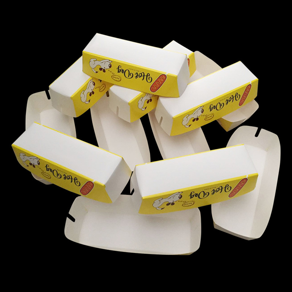 Food Storage Hot Box - Bandejas de papel para perritos calientes,