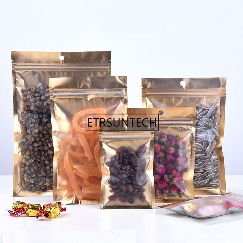 Food Storage Mylar Bags - Bolsa de Mylar dorada Interior de
