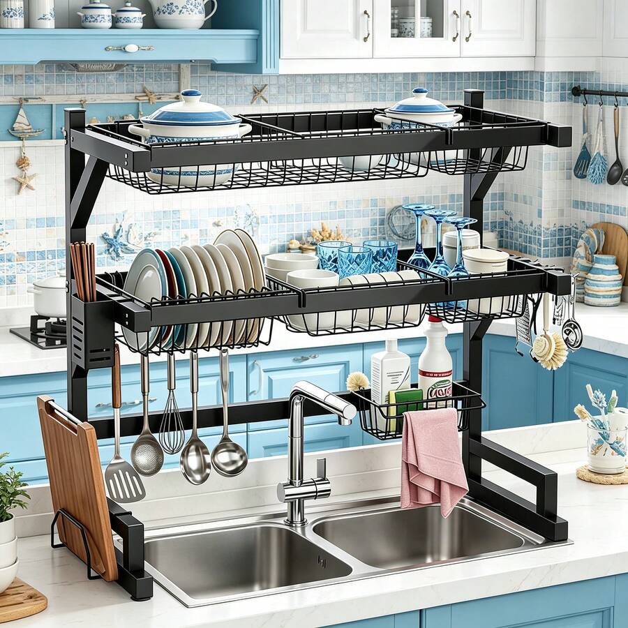 Food Storage Kitchen - Estante de cocina de 2 niveles