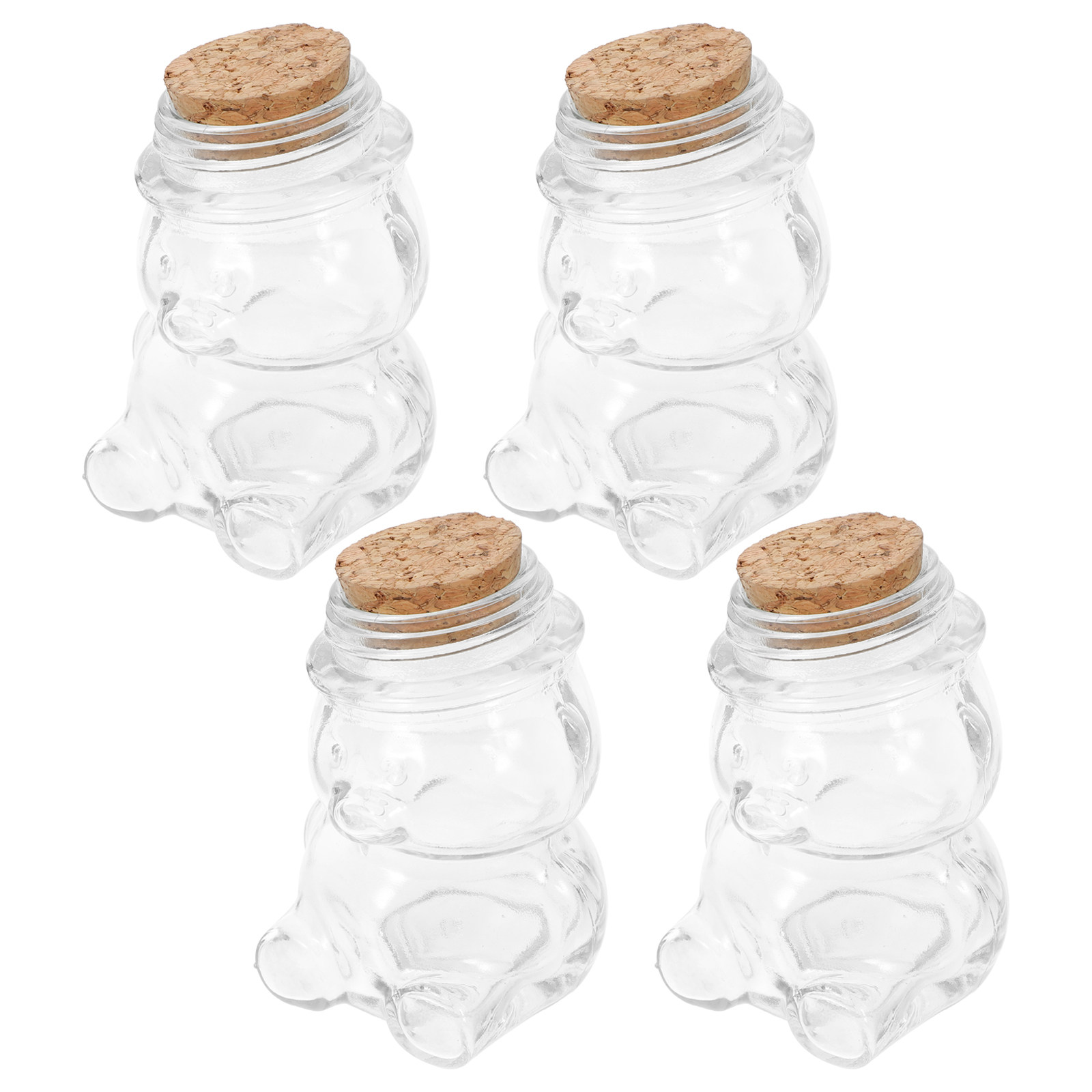 Food Storage Glass Set - Juego de 4 tarros de cristal