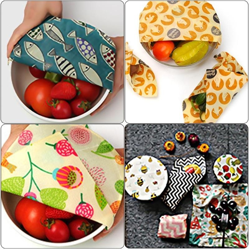 Beeswax Food Wrap - Práctico juego paños cera abejas para