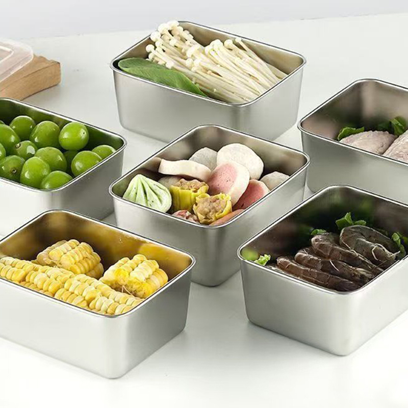 Food Storage Camping - Juego de 6 recipientes de acero