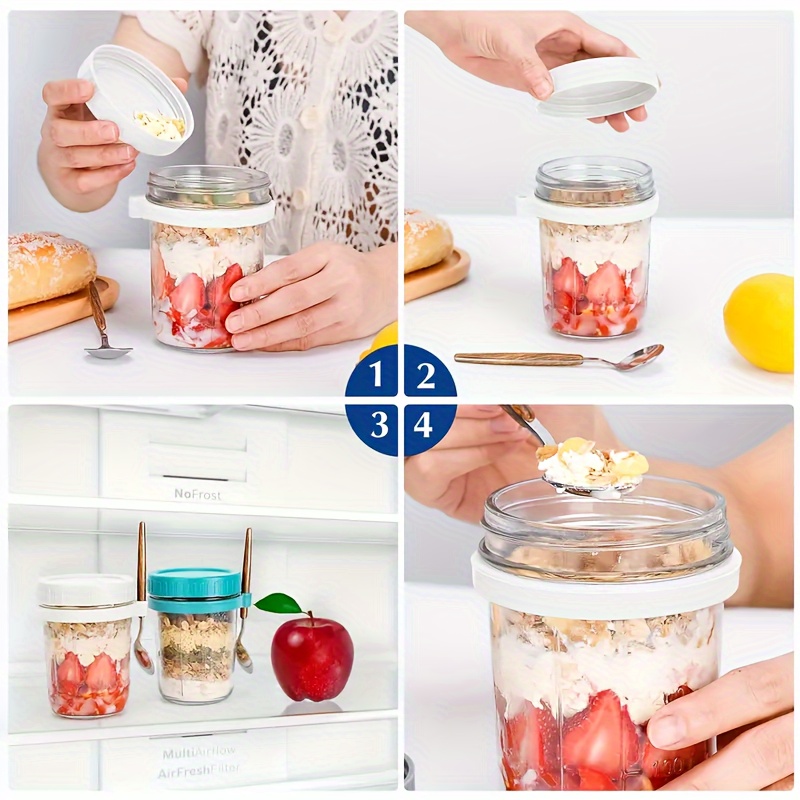 Taza de vidrio para avena, rec - Food Storage Glass Set reseña y precio