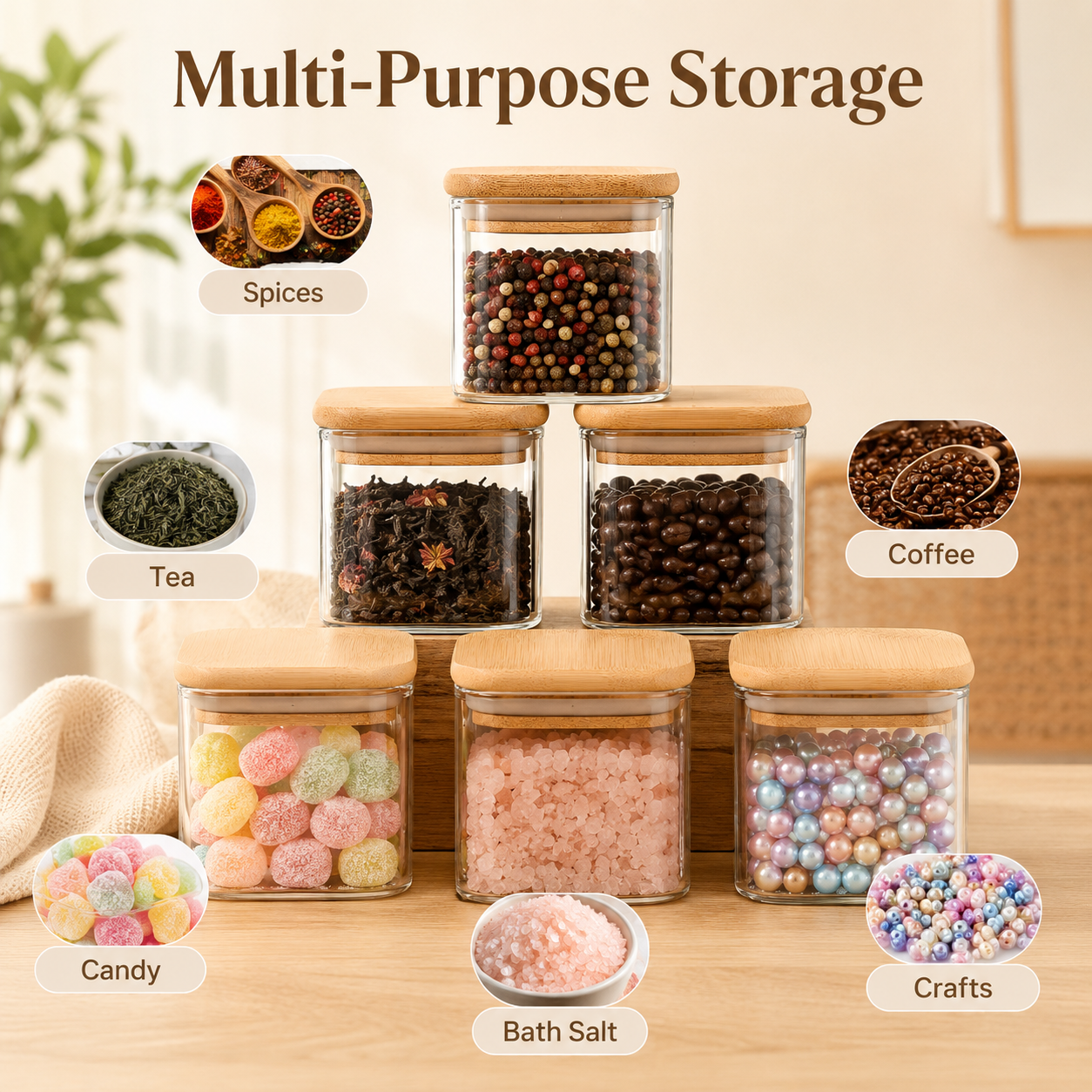Frasco de vidrio con tapa de b - Food Storage Kitchen reseña y precio