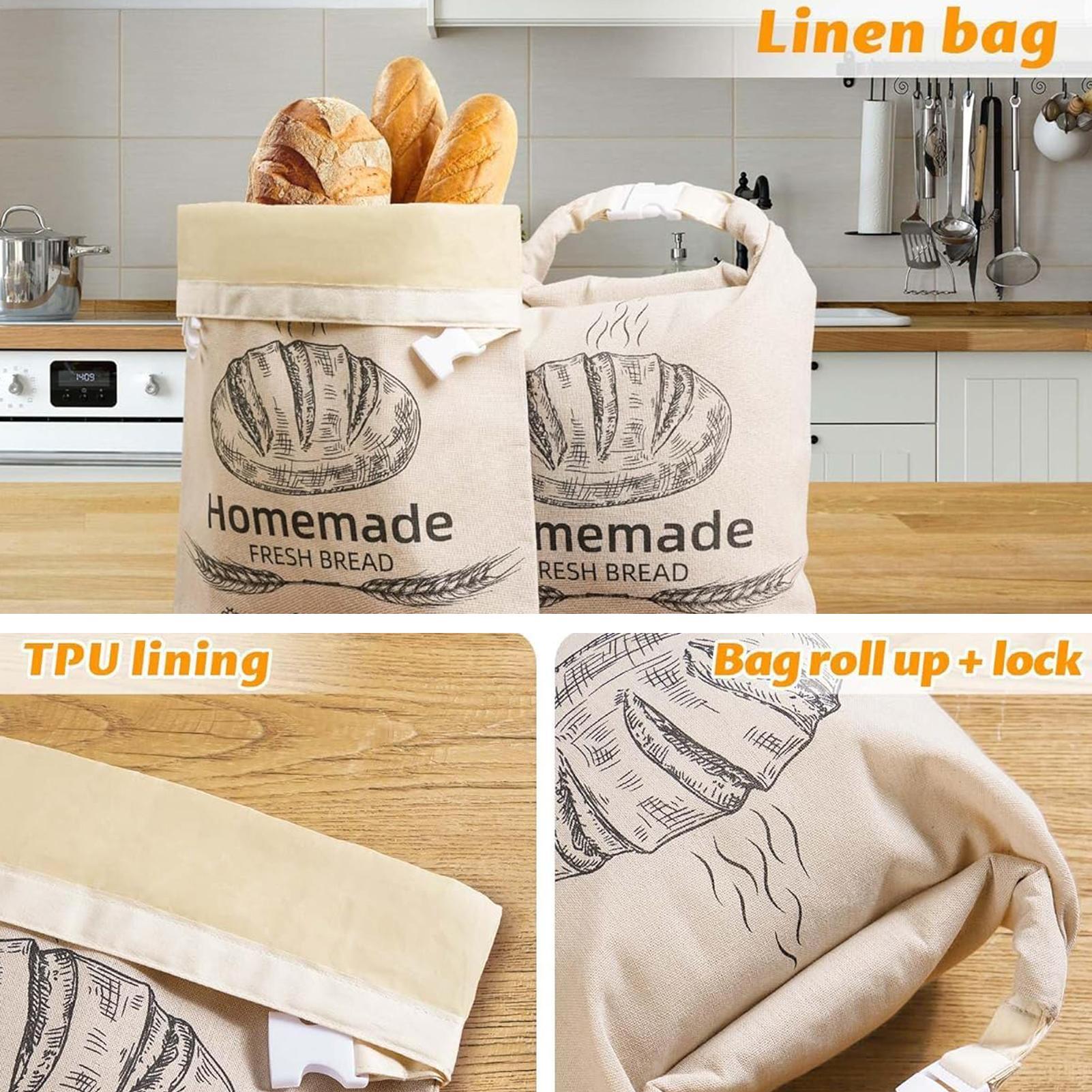 Bolsa de lino para pan, bolsas - Food Storage Reusable Bags reseña y precio