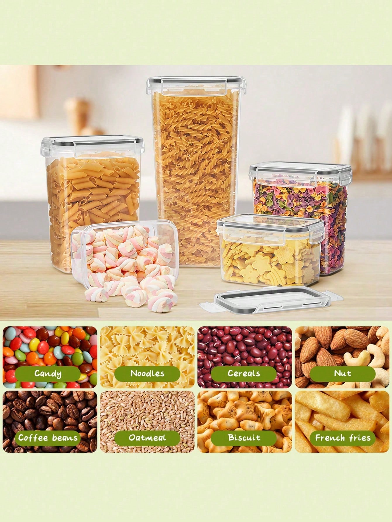48 recipientes herméticos para - Food Storage Organization reseña y precio