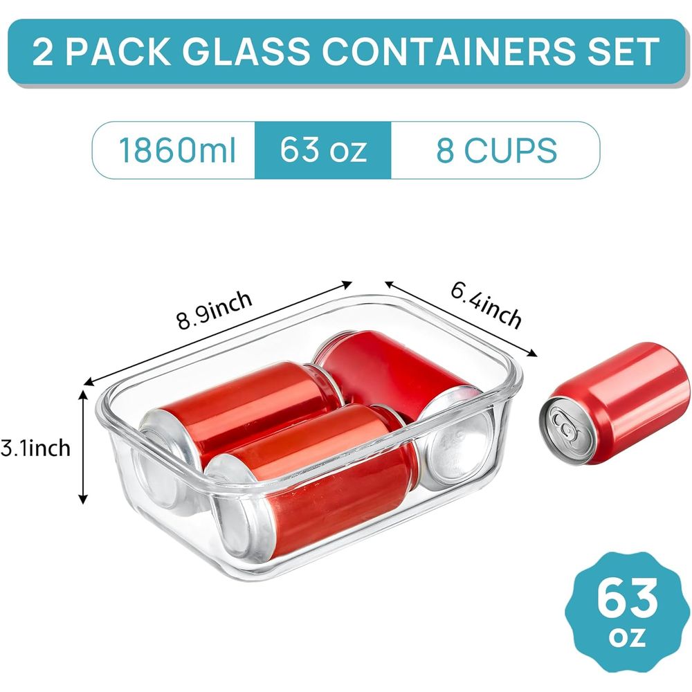 Recipientes de Vidrio Grandes  - Food Storage Glass Set reseña y precio