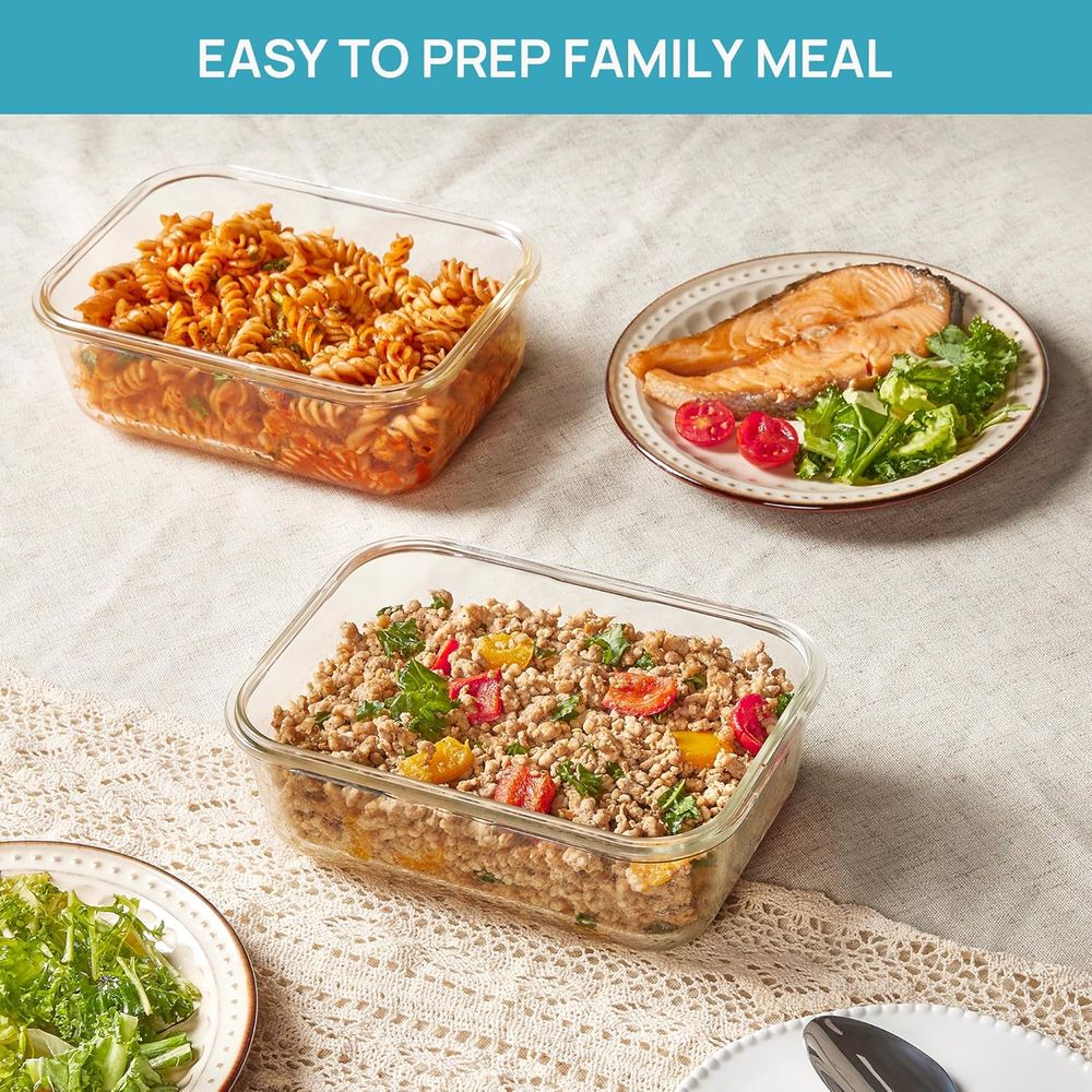 Recipientes de Vidrio Grandes  - Food Storage Glass Set reseña y precio