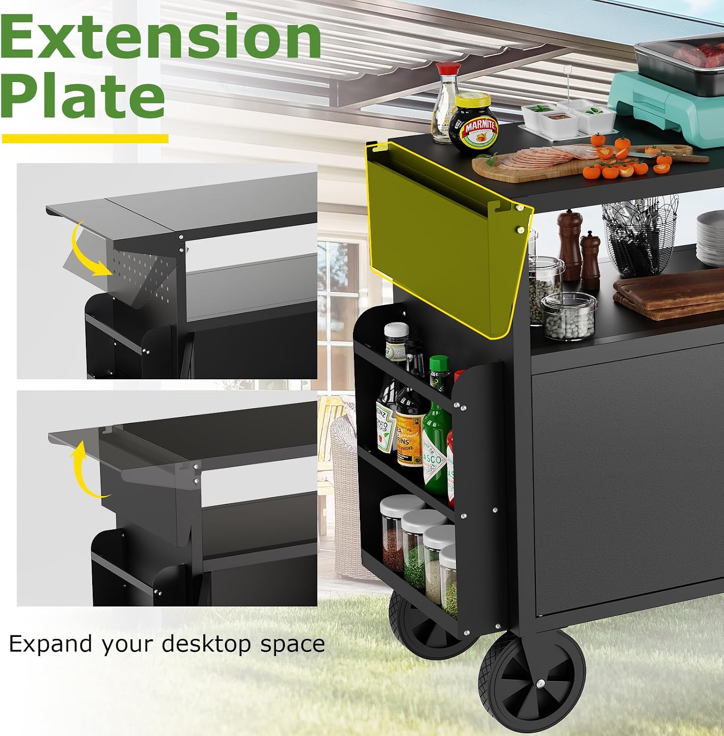 Carrito de parrilla para exter - Food Storage Camping reseña y precio