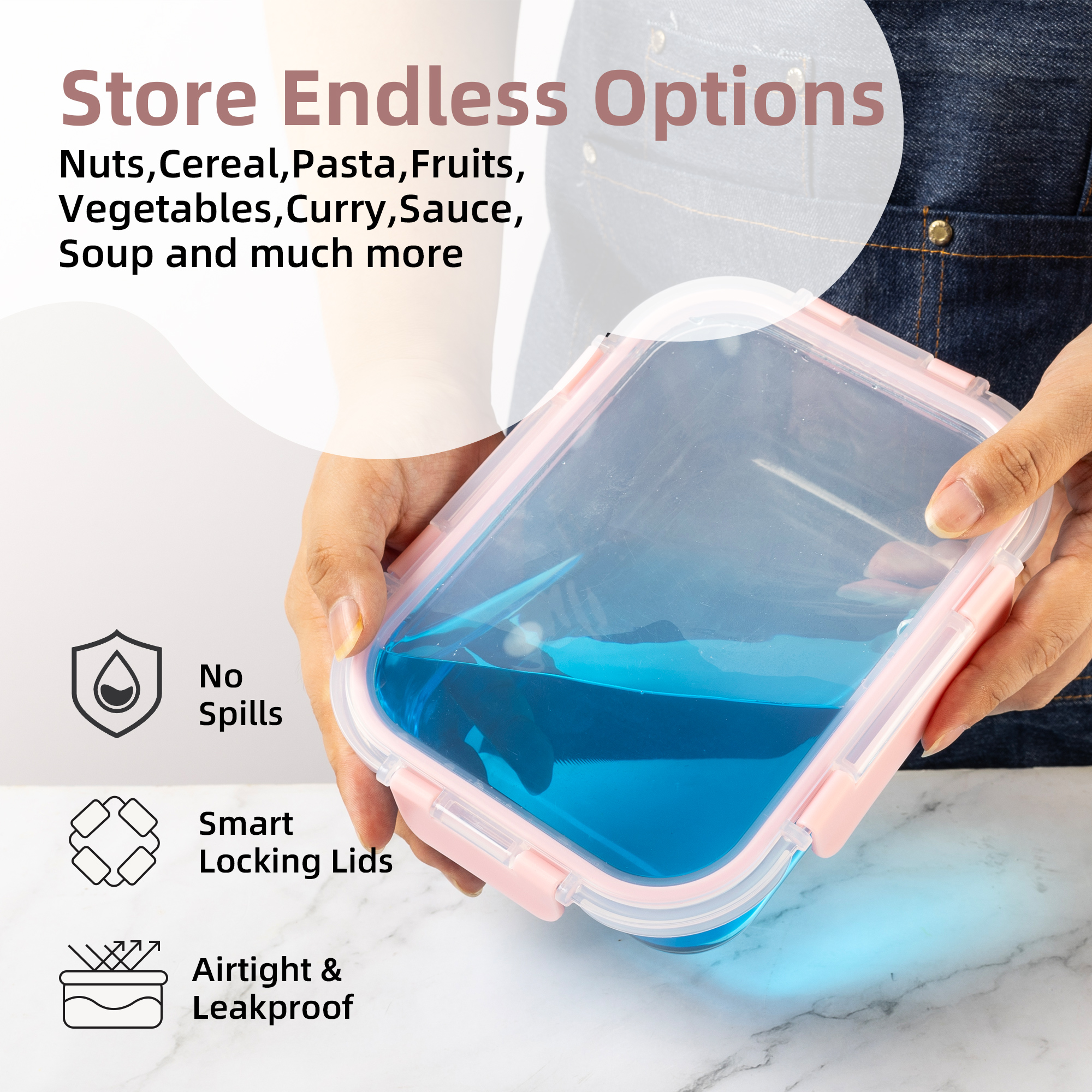 Juego de contenedores de vidri - Food Storage Glass Set reseña y precio