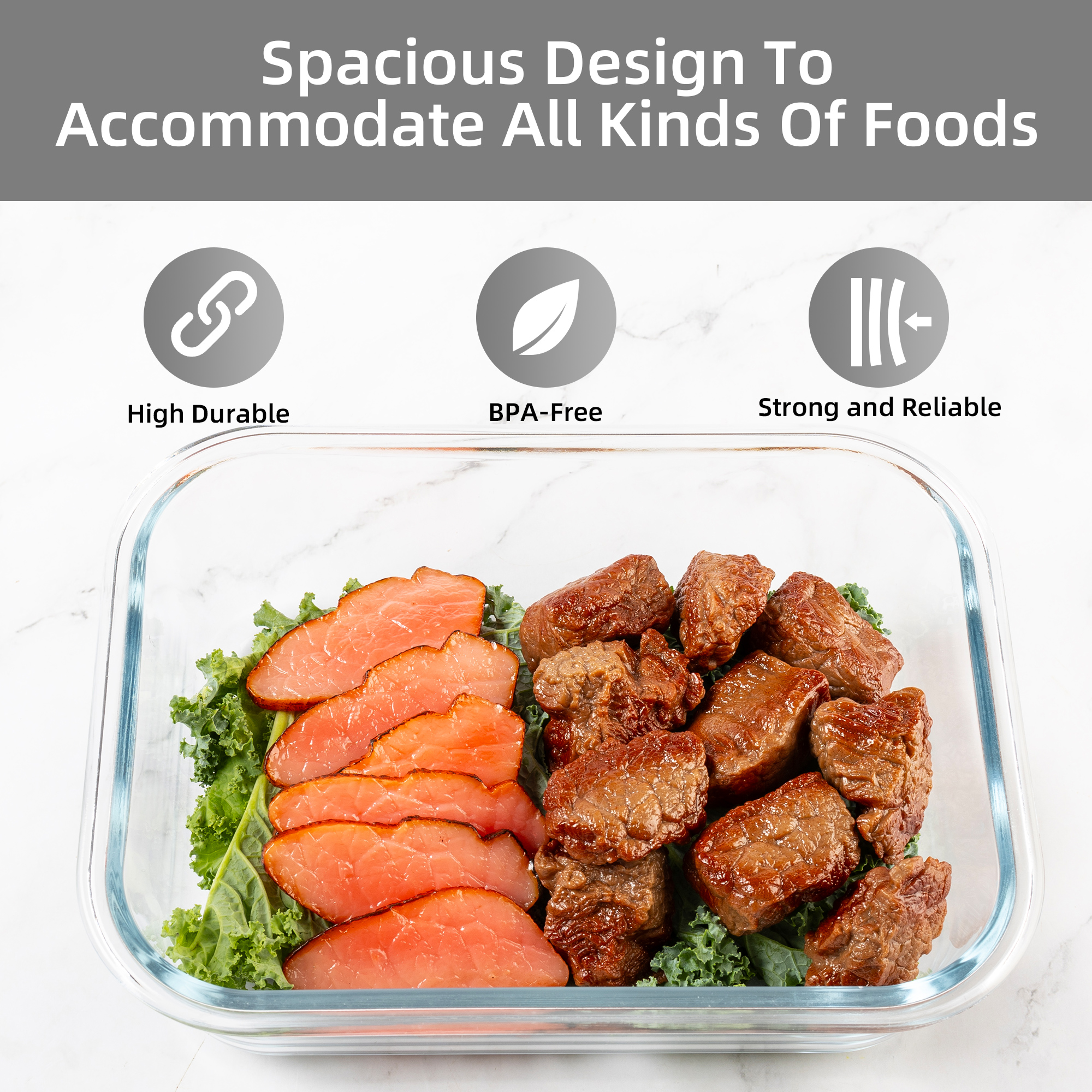 Juego de contenedores de vidri - Food Storage Glass Set reseña y precio