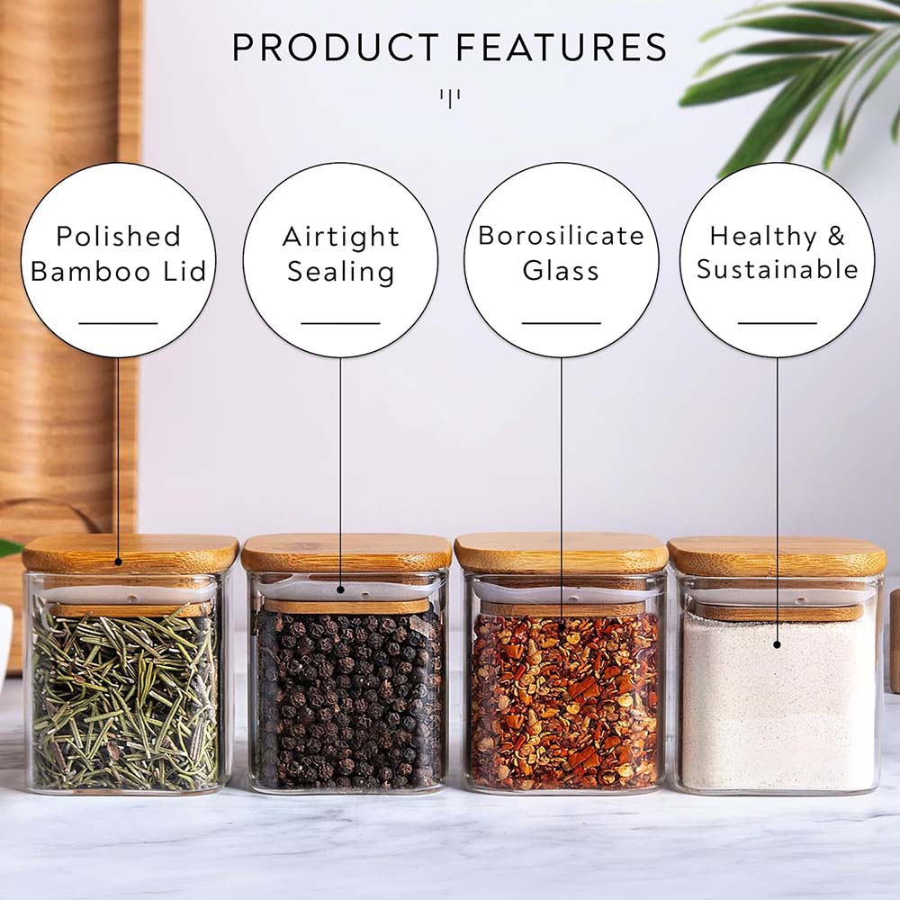 Juego de frascos de vidrio de  - Food Storage Glass Set reseña y precio