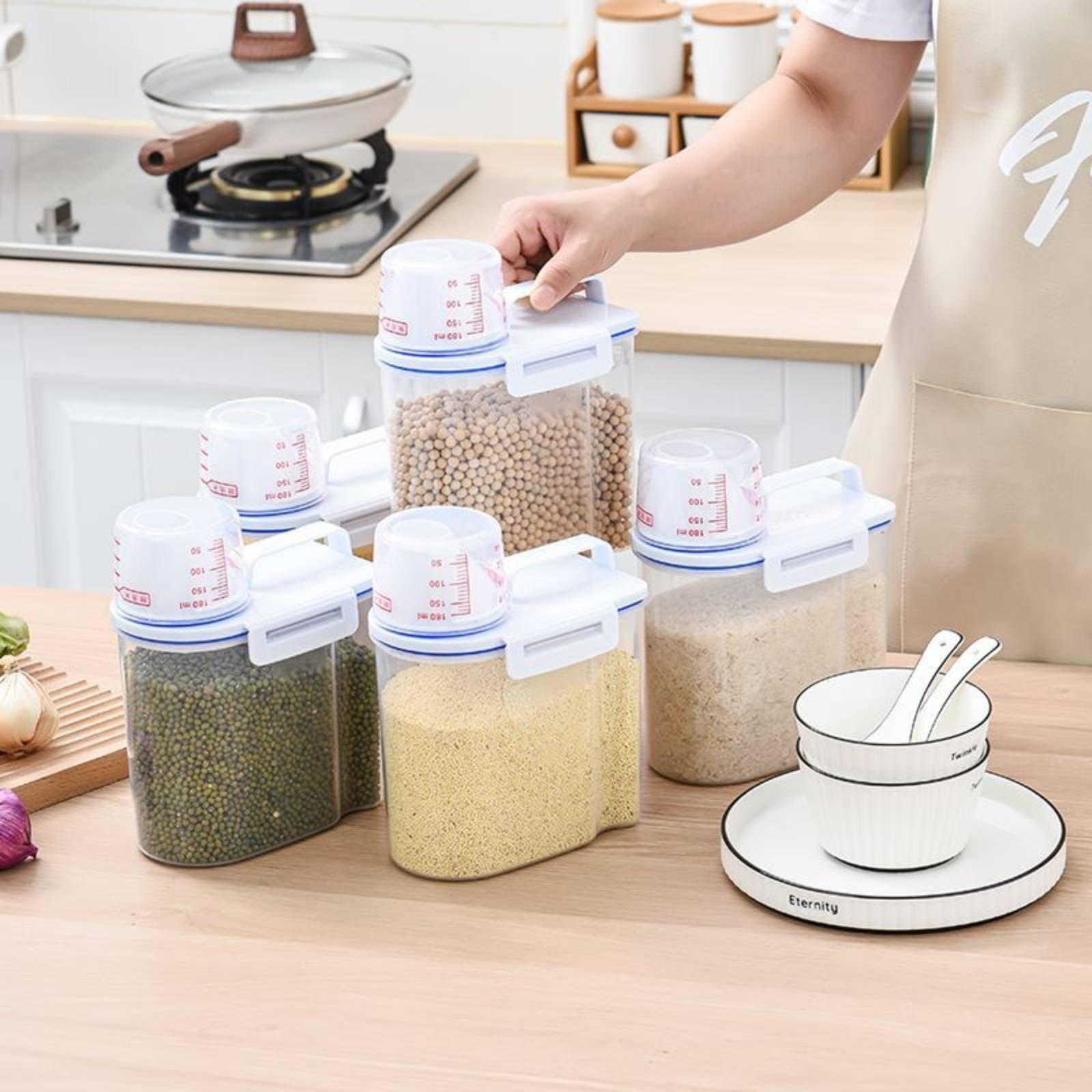 Contenedor de Arroz Seguro con - Food Storage Pantry reseña y precio