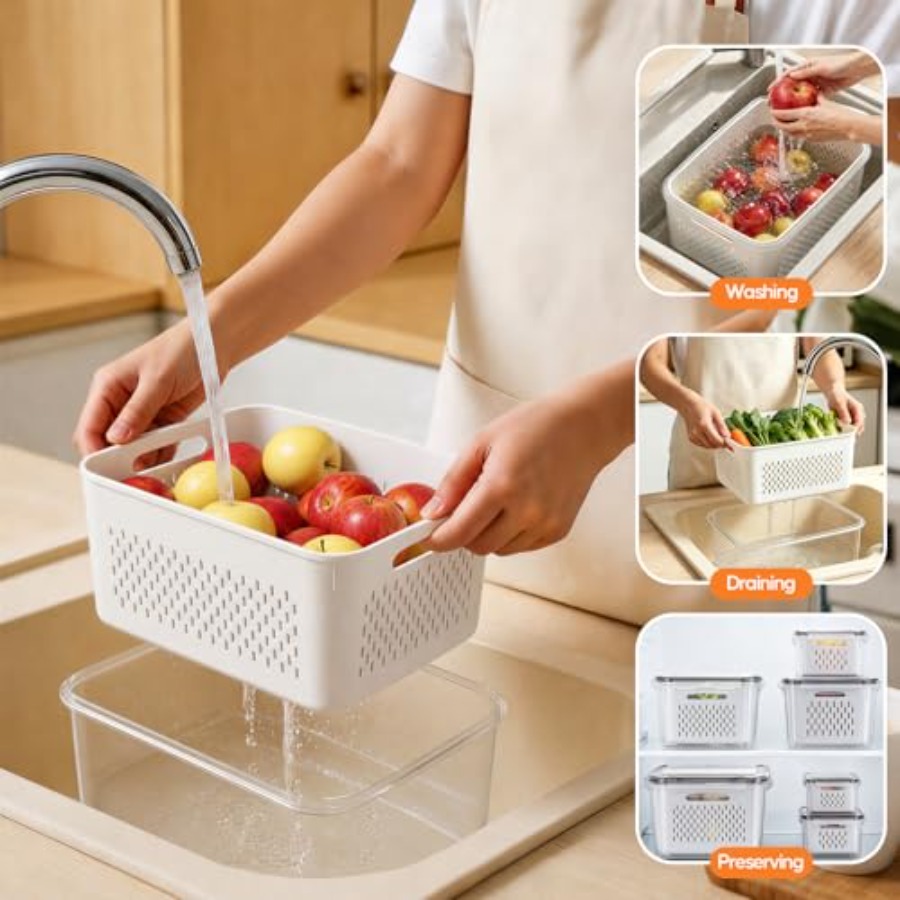 Recipientes para Almacenar Fru - Food Storage Organization reseña y precio