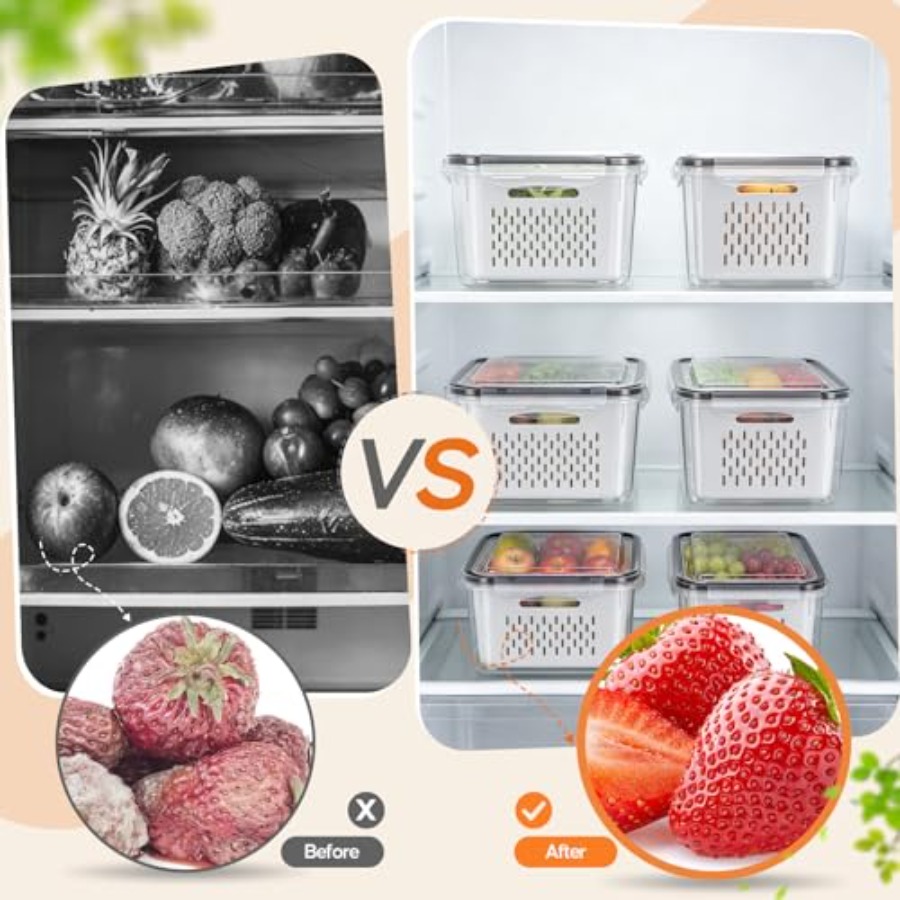 Recipientes para Almacenar Fru - Food Storage Organization reseña y precio