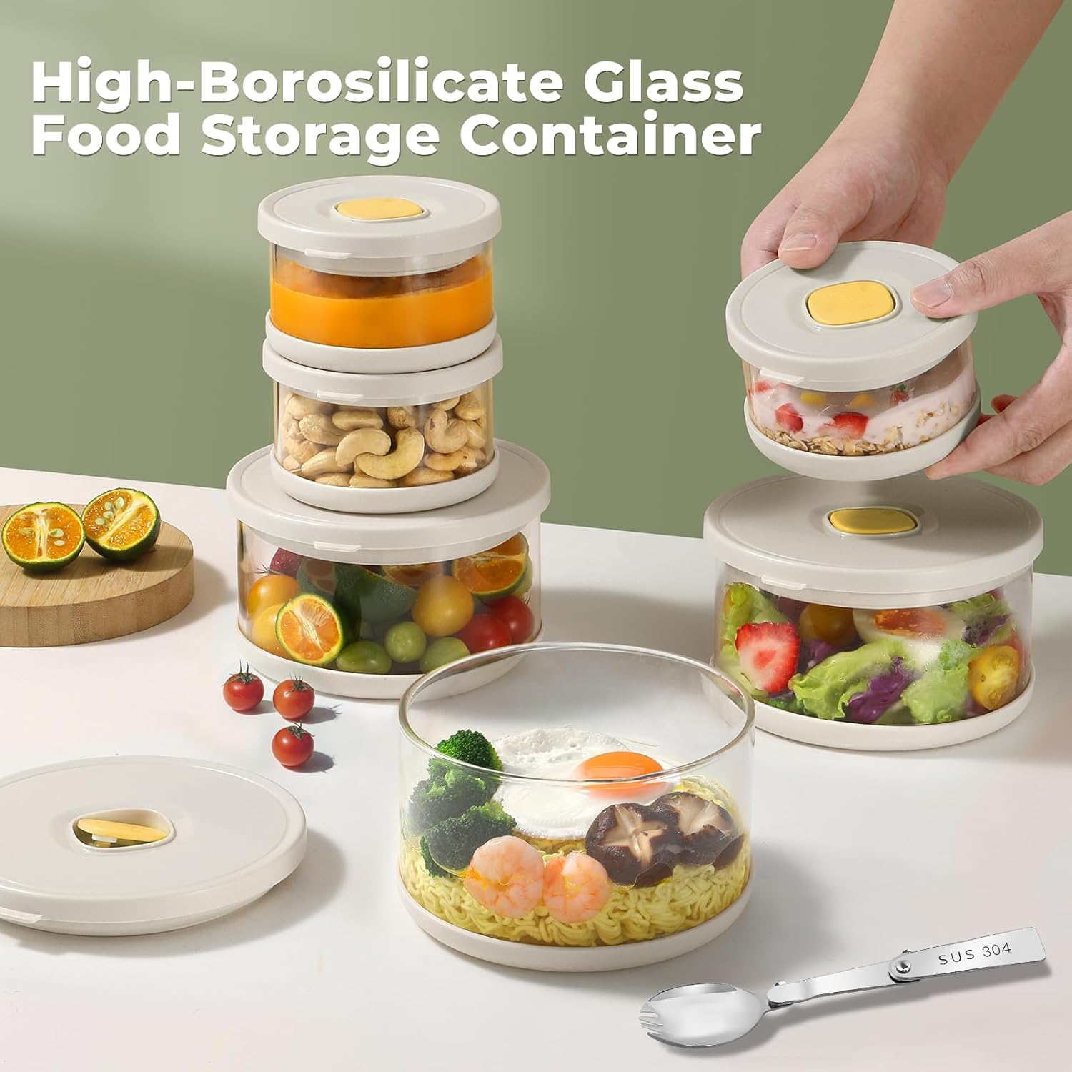 Juego de Tupperware de vidrio, - Food Storage Containers Tupperware reseña y precio