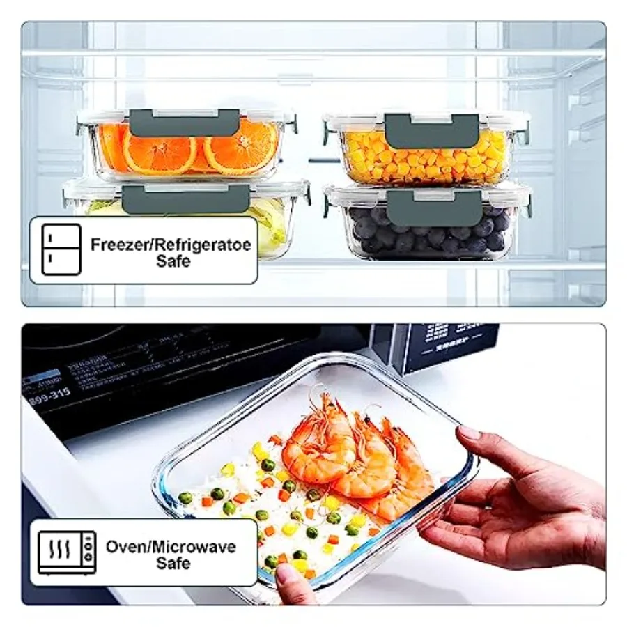 Paquete de 10 Recipientes de V - Food Storage Glass Set reseña y precio