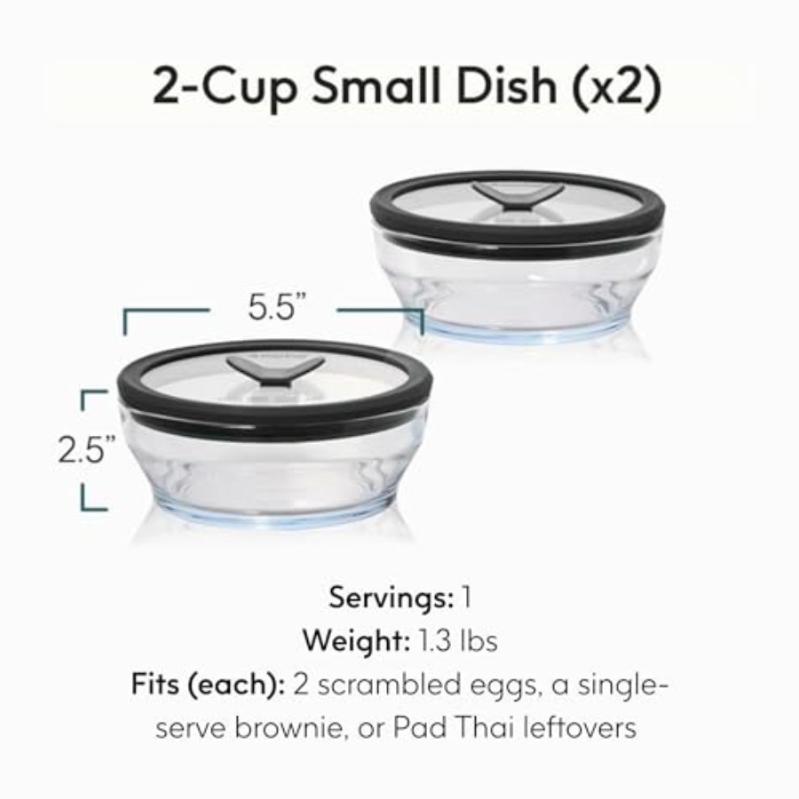 Juego de 2 recipientes de vidr - Food Storage Glass Set reseña y precio