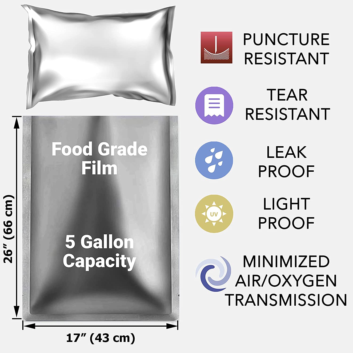 10 paquetes de bolsas Mylar de - Food Storage Mylar Bags reseña y precio