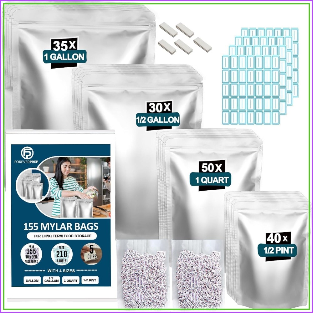 155 Bolsas de Mylar con 155 Ab - Food Storage Bag reseña y precio