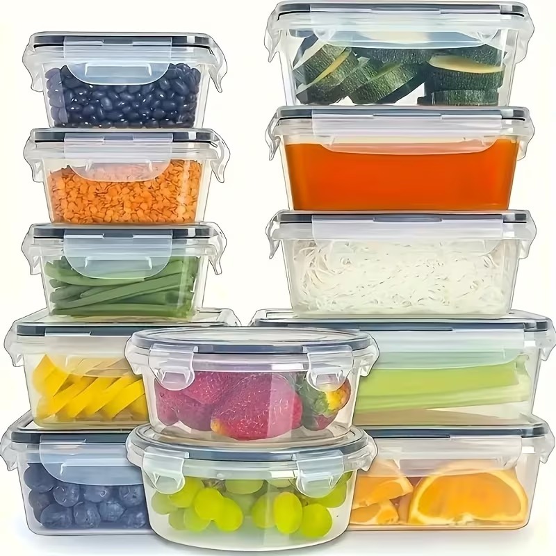 Juego de 4 Recipientes Transpa - Food Storage Order reseña y precio