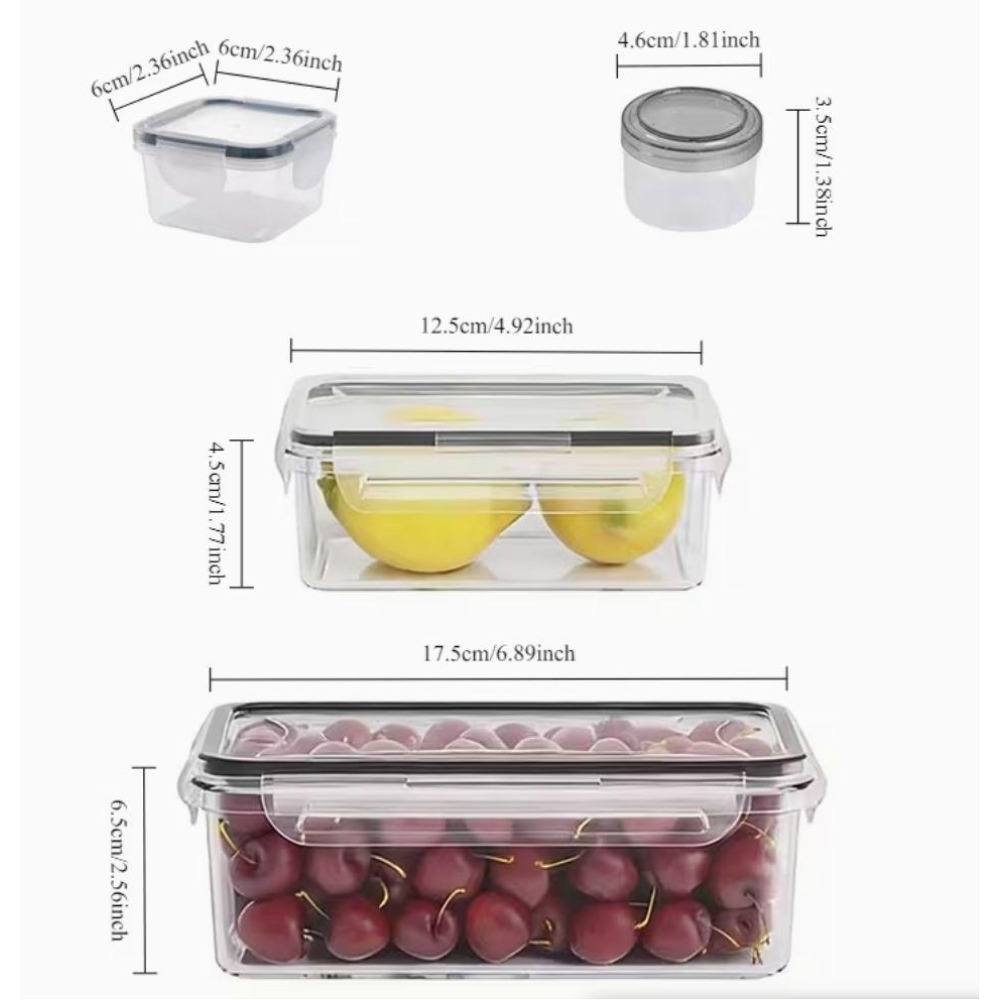 Juego de 4 Recipientes Transpa - Food Storage Order reseña y precio