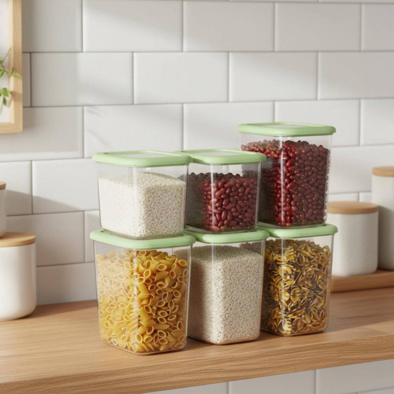 Juego de 6 Recipientes Herméti - Food Storage Organization reseña y precio