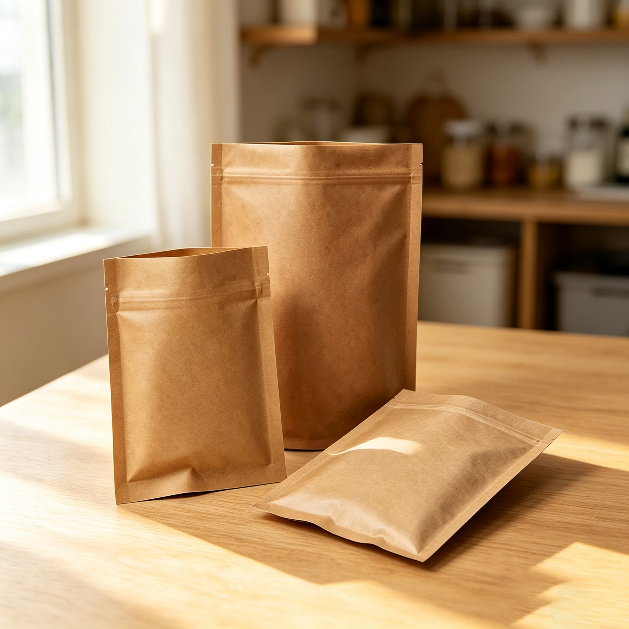 Bolsa de papel Kraft marrón co - Food Storage Reusable Bags reseña y precio