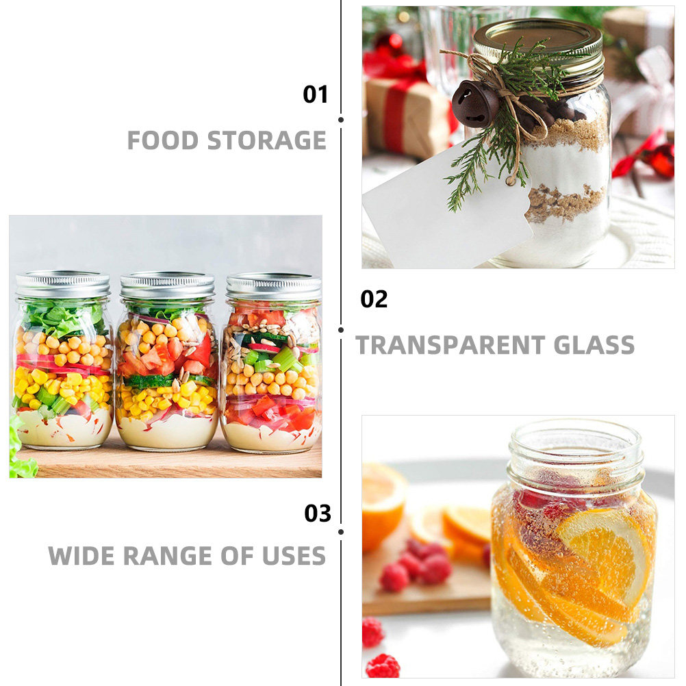 Juego de 6 Frascos de Vidrio T - Food Storage Kitchen reseña y precio