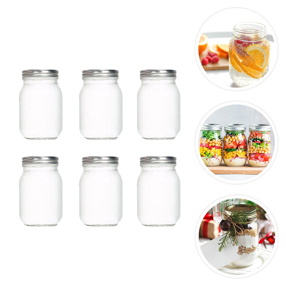 Juego de 6 Frascos de Vidrio T - Food Storage Kitchen reseña y precio
