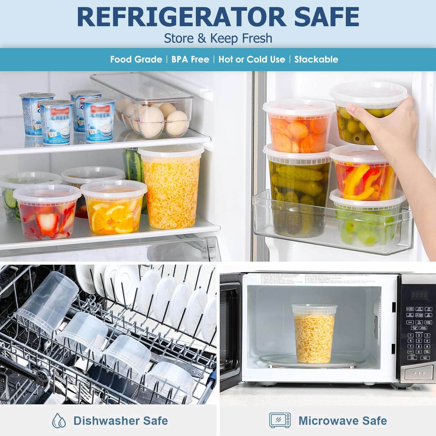 24 Uds. Contenedores de almace - Food Storage Order reseña y precio