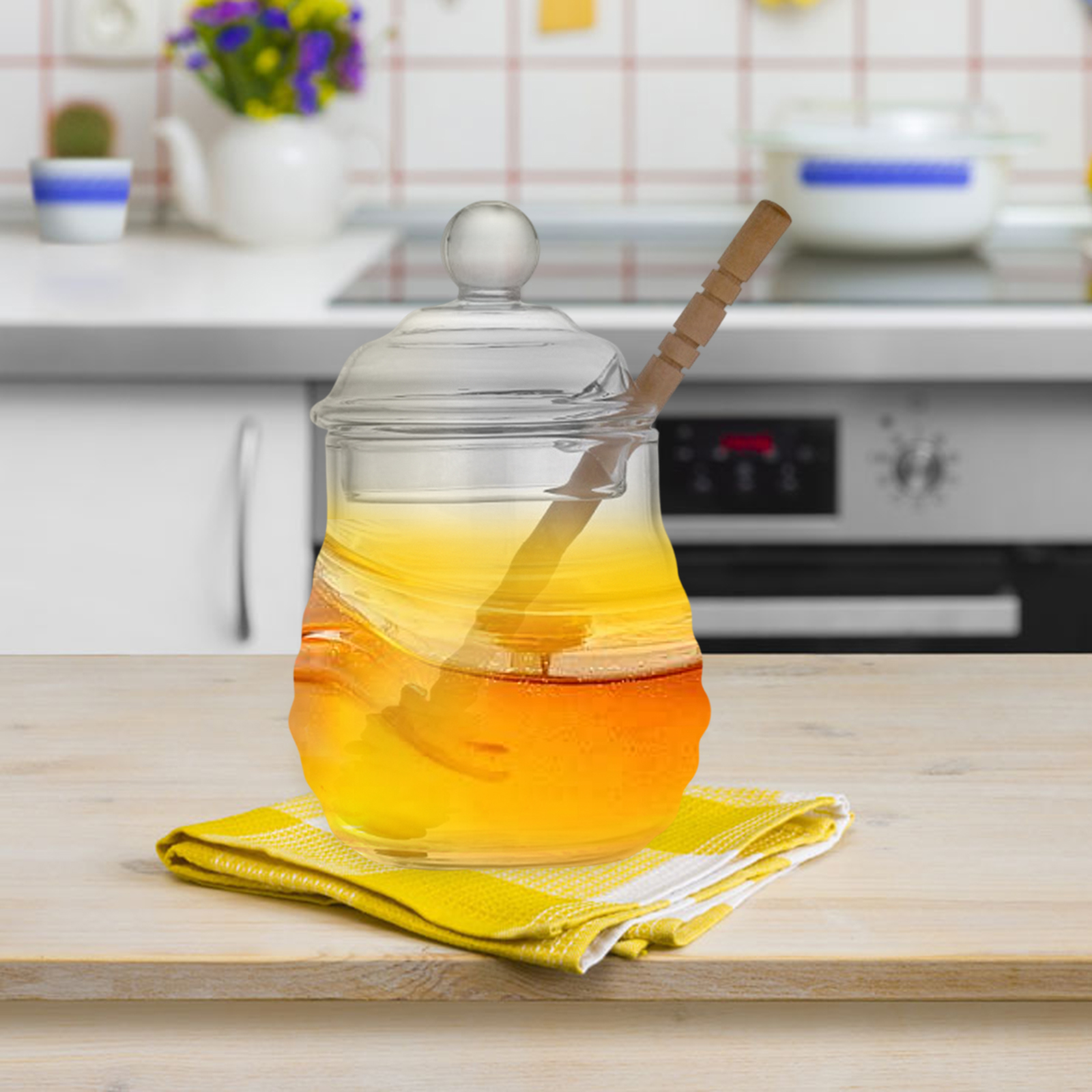 Tarro de vidrio para miel, rec - Food Storage Glass Set reseña y precio