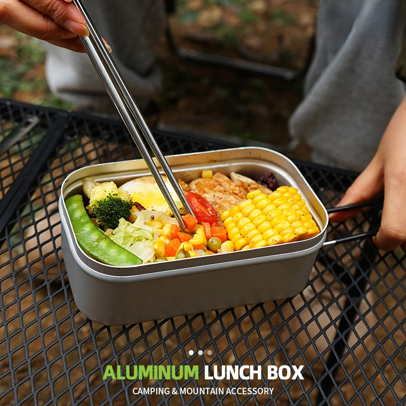 Fiambrera para acampar, estant - Food Storage Aluminum Containers reseña y precio