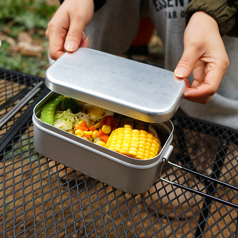 Fiambrera para acampar, estant - Food Storage Aluminum Containers reseña y precio