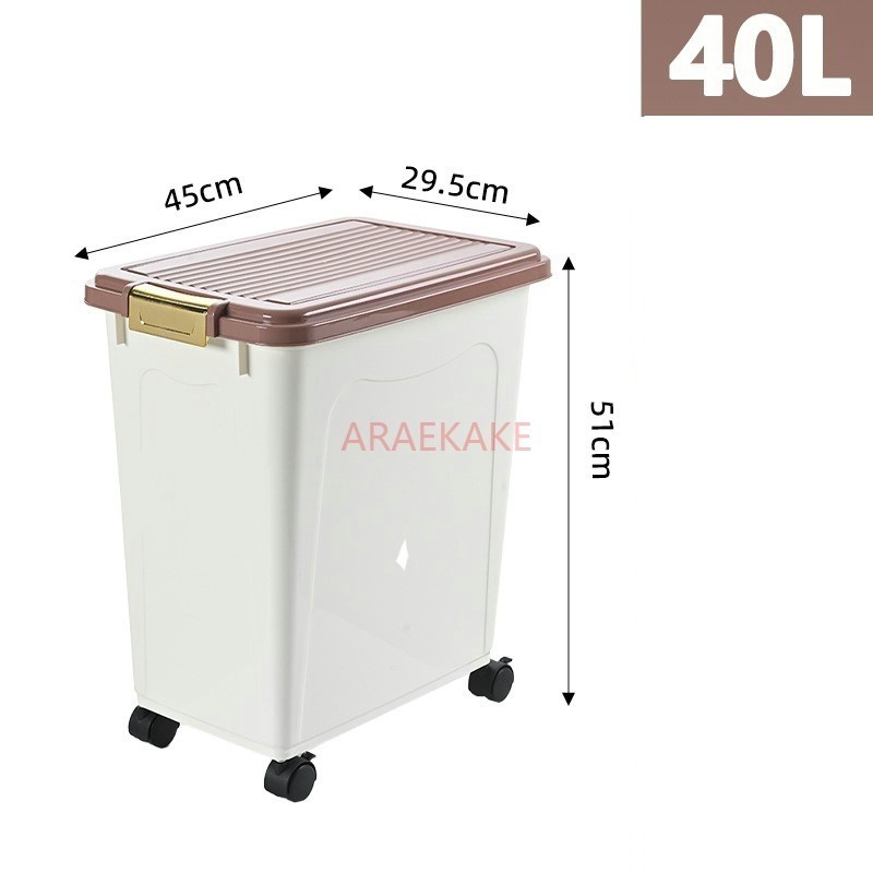 Cubo de comida grueso para per - Food Storage Dog reseña y precio