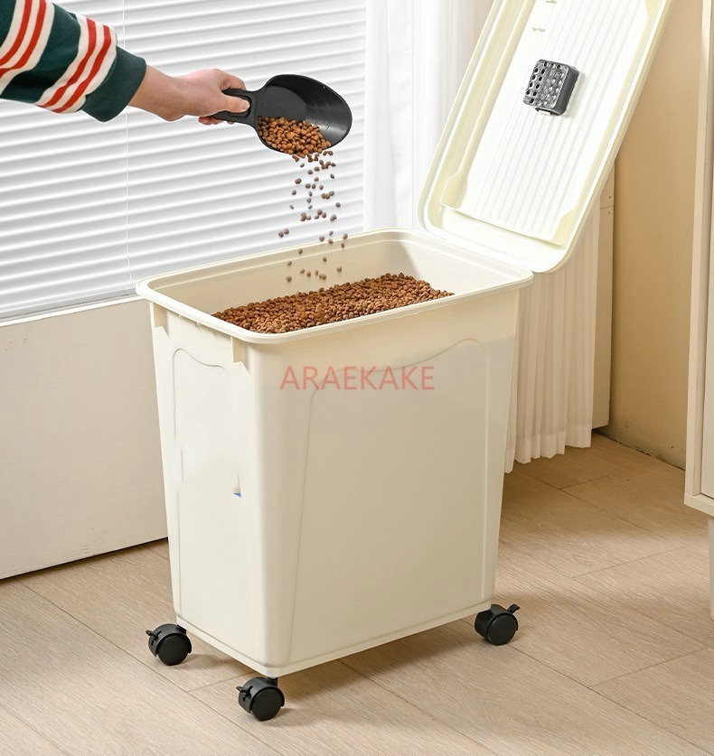 Cubo de comida grueso para per - Food Storage Dog reseña y precio