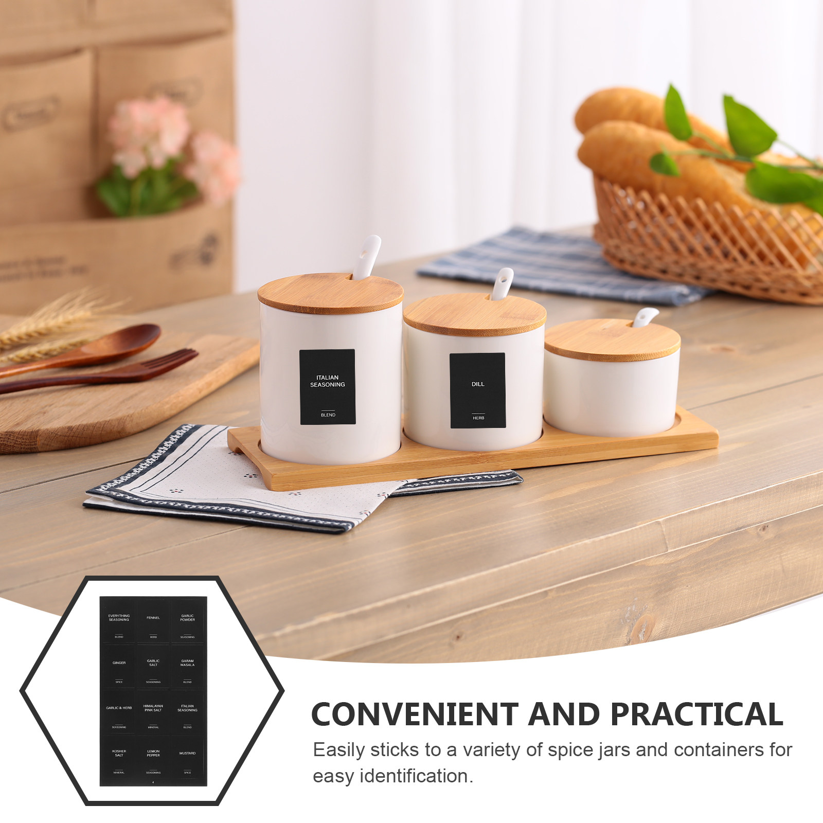 32 Etiquetas Adhesivas Rectang - Food Storage Organization reseña y precio