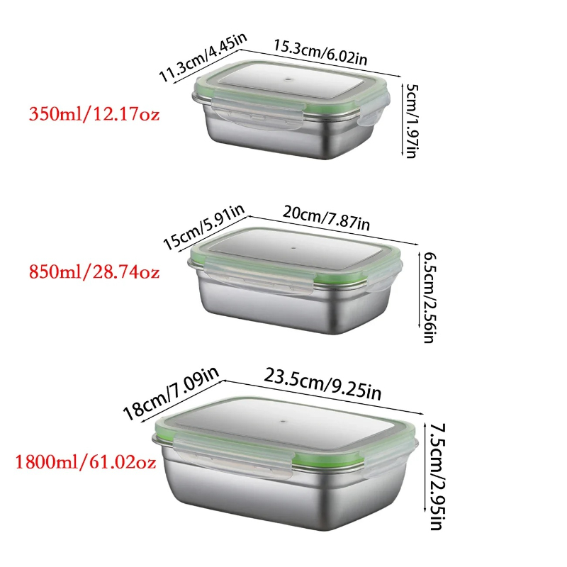 Fiambrera de acero inoxidable  - Food Storage Order reseña y precio