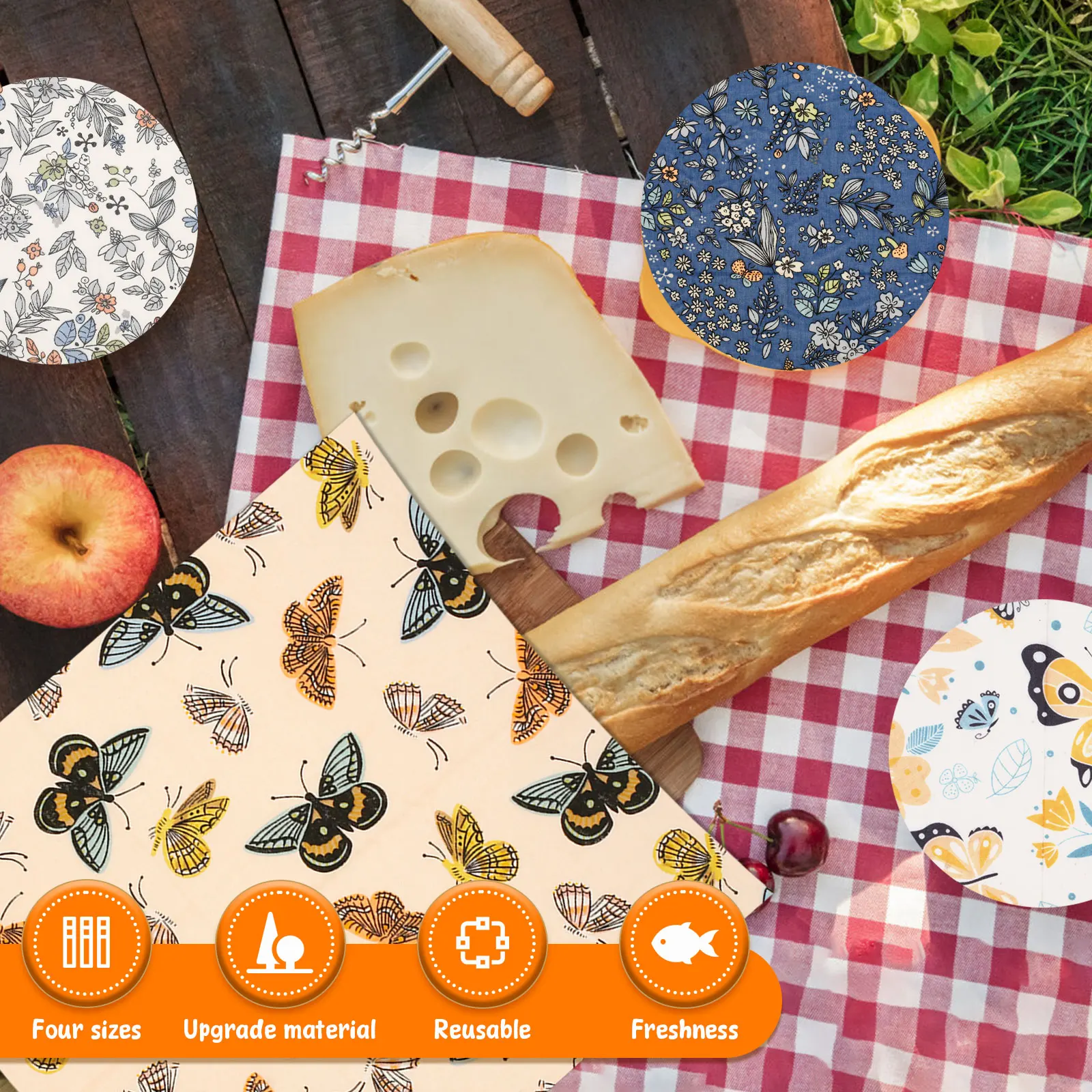 Juego de 11 Envoltorios de Ali - Beeswax Food Wrap reseña y precio