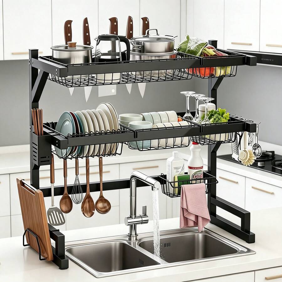 Estante de cocina de 2 niveles - Food Storage Kitchen reseña y precio
