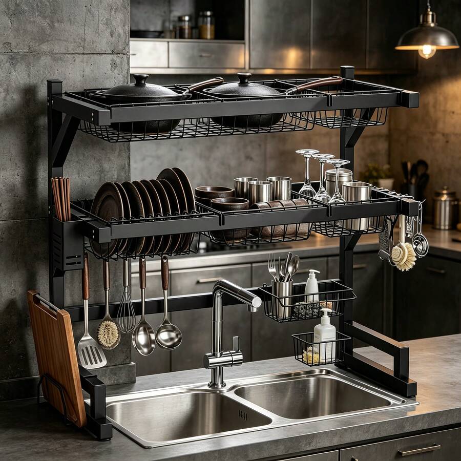 Estante de cocina de 2 niveles - Food Storage Kitchen reseña y precio