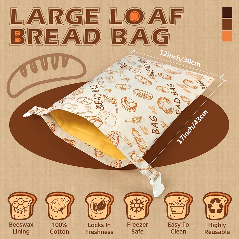 Bolsas de pan de masa fermenta - Beeswax Food Wrap reseña y precio